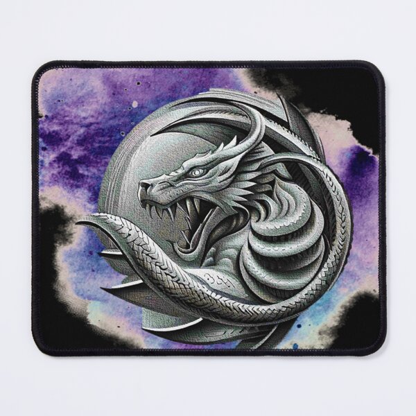 Item preview, Stone dragon, Snake logo, Black tattoo designed and sold by RockTatoo.