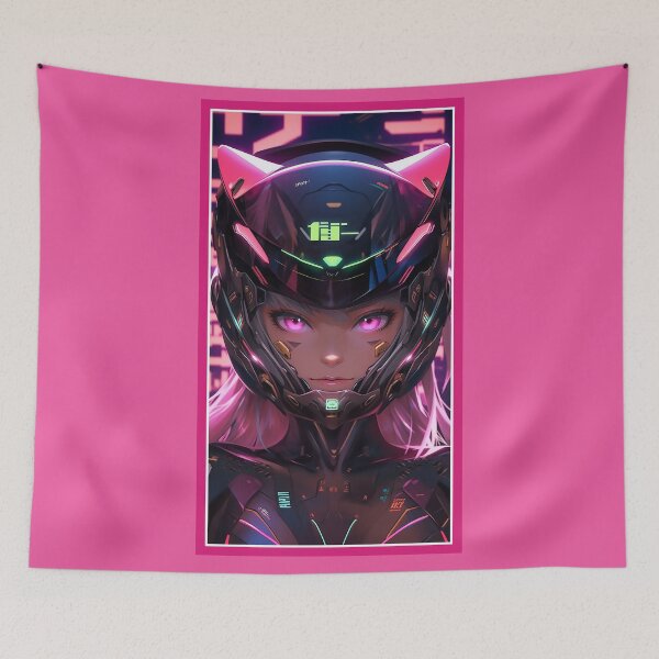 Item preview, Anime Race Girl | Special Anime Artwork | Pink Red Black Blue Chibi Manga Anime Art designed and sold by AlNoah.