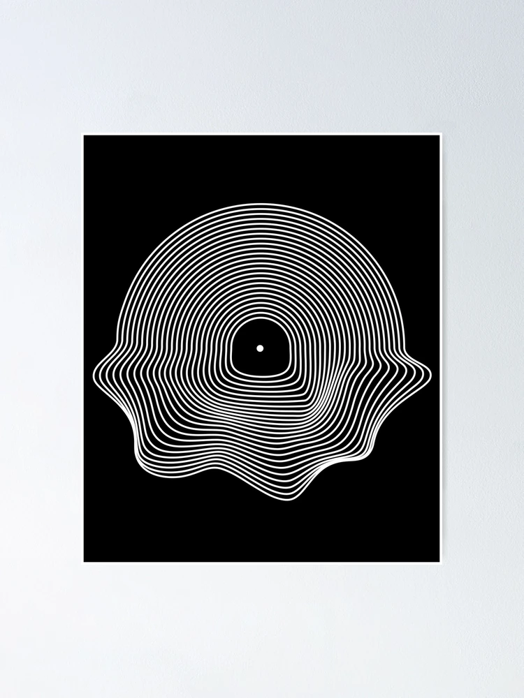 Wavy Zig-Zag Radial Lines Abstract Circular Optical Illusion