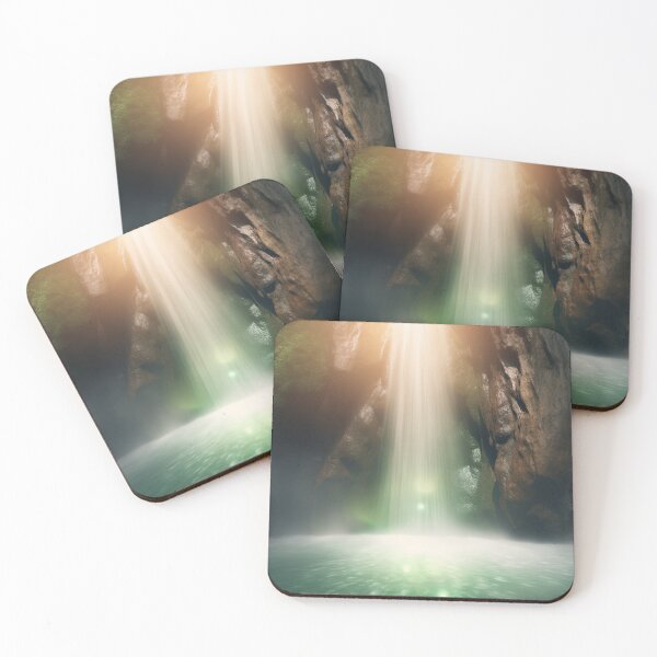 Item preview, waterfall inside cave designed and sold by EdicionesJML.
