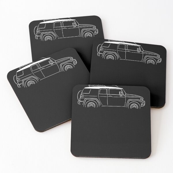 Item preview, For Tóýótá Fj Cruiser Profile Stencil White designed and sold by DesignerBarre.