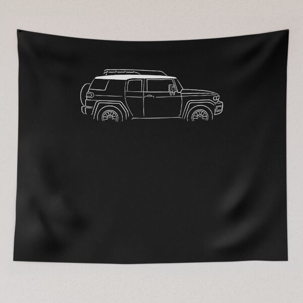 Item preview, For Tóýótá Fj Cruiser Profile Stencil White designed and sold by DesignerBarre.