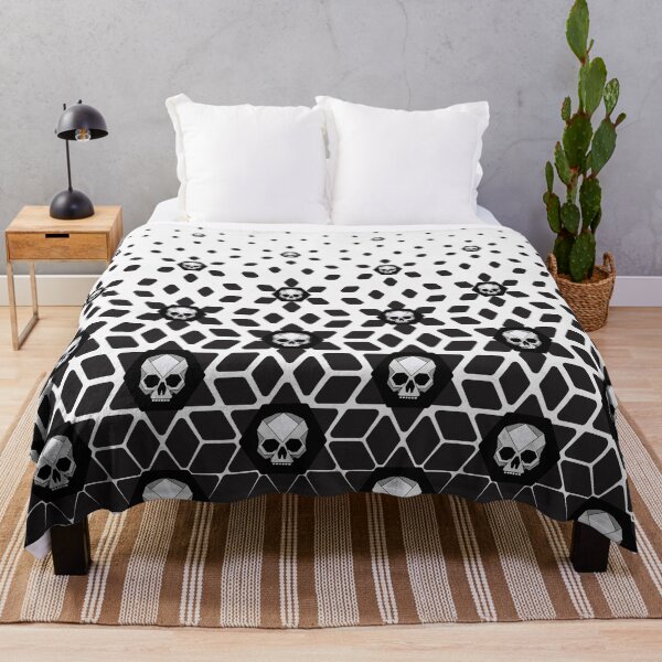Item preview, Spooky Geometric Skull Ombre Pattern with Minimal Background designed and sold by RedFinchDesigns.