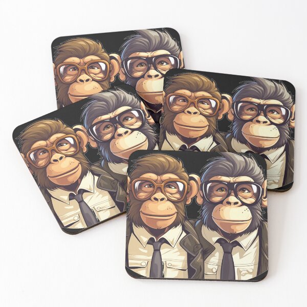 Item preview, Whimsical Monkey Duo: Comic Camera Stickers designed and sold by AnubisArtUSA.