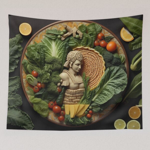 Item preview, A human image makes with vegetables designed and sold by isBotStore.