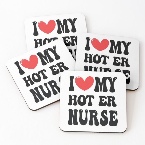 Item preview, I Love My Hot ER Nurse Wife I Heart My Girlfriend heart of Valentine's Day designed and sold by CoolCreative.