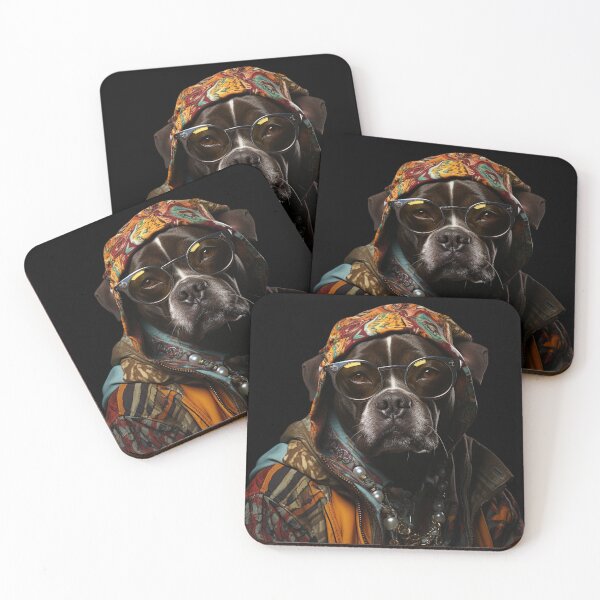 Item preview, The Cool Bad DOG : Portrait of an Anthropomorphic Dog designed and sold by AnubisArtUSA.