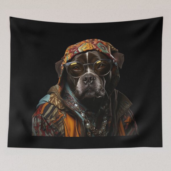Item preview, The Cool Bad DOG : Portrait of an Anthropomorphic Dog designed and sold by AnubisArtUSA.