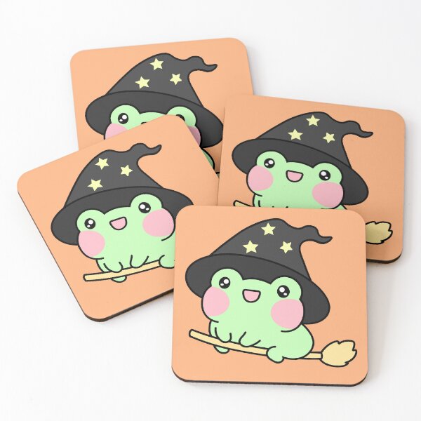 Item preview, Cute Witch Frog flying broom Halloween designed and sold by GaemGlomDesign.