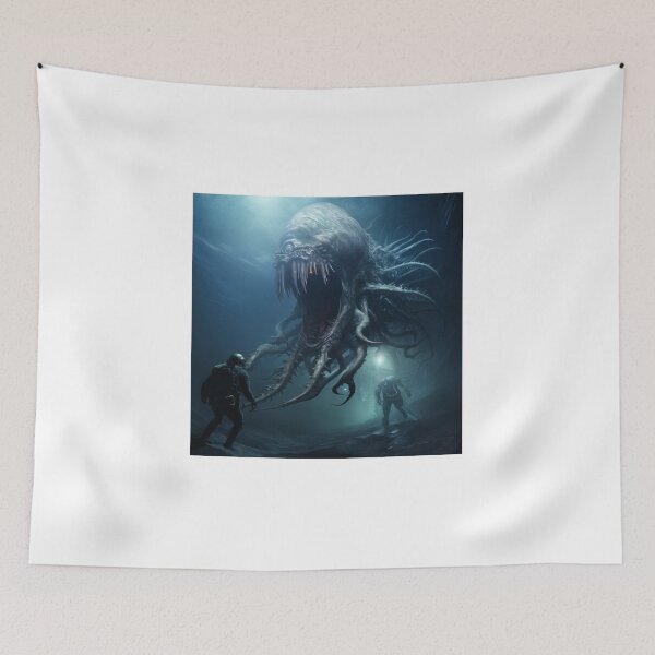 Item preview, Sea monster vs human designed and sold by KostasCreations.