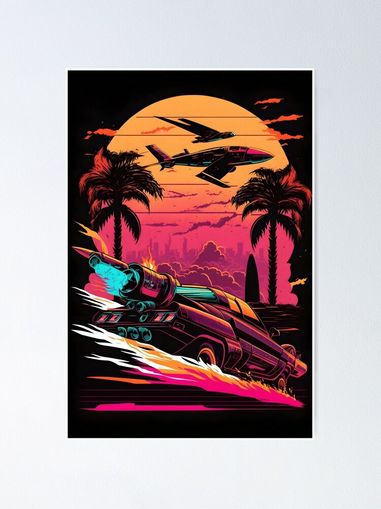 Thumbnail 1 of 3, Poster, Jetty Racer at Sunset designed and sold by AlienNation81.