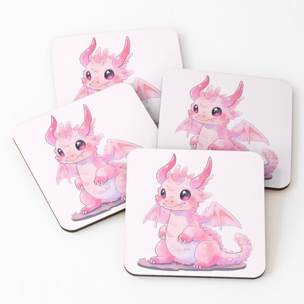 Item preview, Cute Kawaii Pastel Pink Dragon designed and sold by PastelMagic.