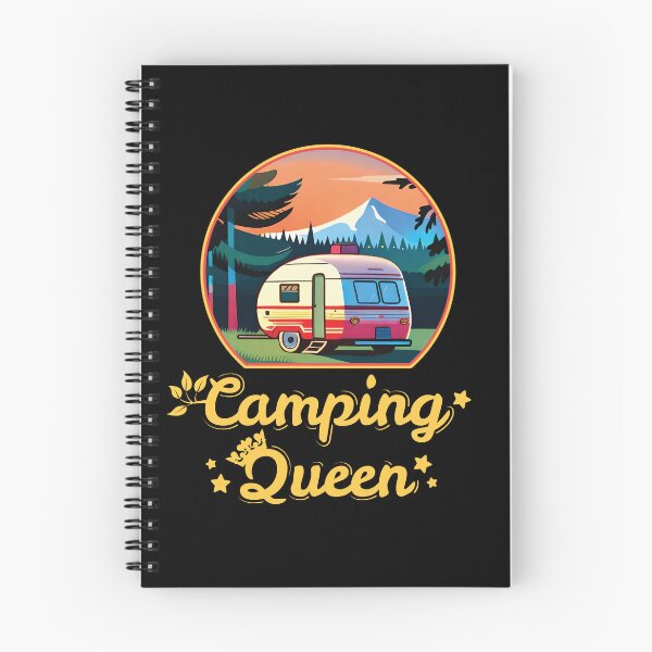 Item preview, Camping Queen - Forest Wilderness Camping Adventure Lover Yellow Font designed and sold by thecatcouch.