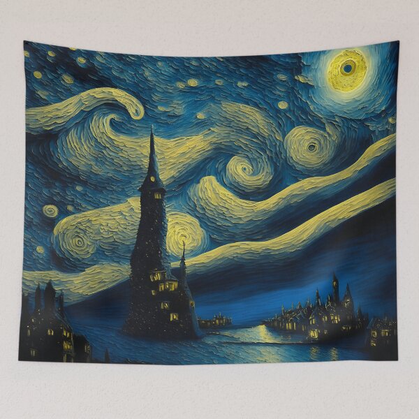 Item preview, [AI Art] Starry Night, as per AI designed and sold by Sissle.