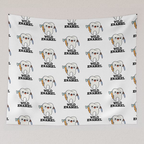 Item preview, Wild Enamel Funny Wild Animal Tooth Puns  designed and sold by punnybone.