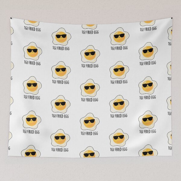 Item preview, TGI Fried Egg Funny Food Puns  designed and sold by punnybone.