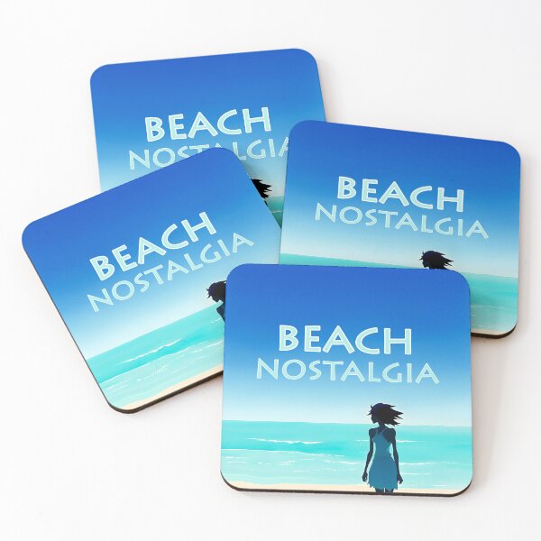 Item preview, Beach Nostalgia Reluctant to Leave Peaceful Ocean Blues - AI Art 1 of 8 designed and sold by Beachy.