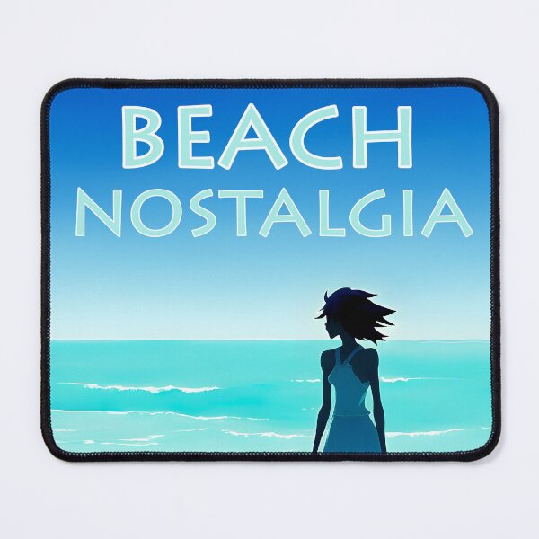 Item preview, Beach Nostalgia Reluctant to Leave Peaceful Ocean Blues - AI Art 1 of 8 designed and sold by Beachy.