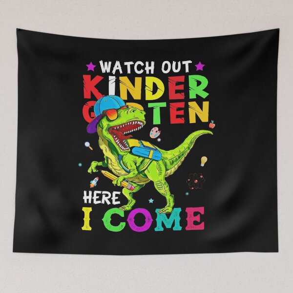 Item preview, Watch Out Kindergarten Here I Come Dinosaurs Back To School Kids , Roaring Dinosaur Back To School Youth designed and sold by BarbarianRouze.