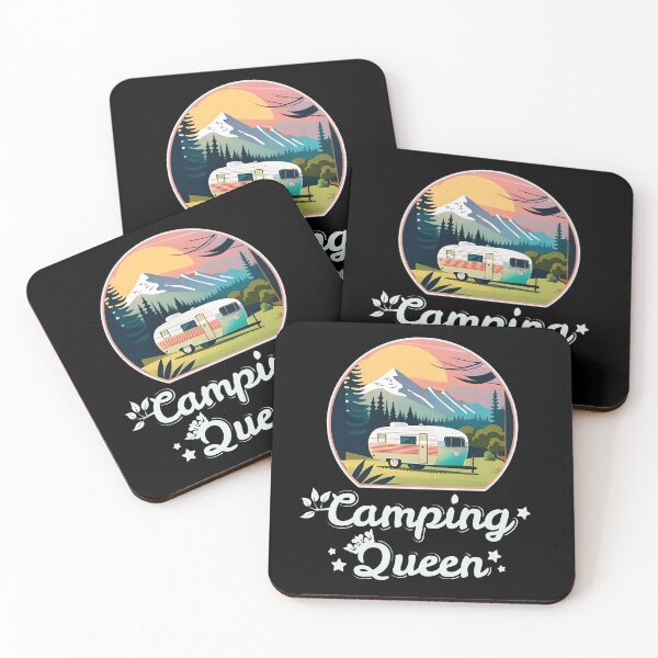 Item preview, Camping Queen - Forest Wilderness Camping Adventure Lover White Font designed and sold by thecatcouch.