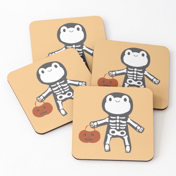 Item preview, Frog Skeleton Holding Pumpkin Halloween Day designed and sold by GaemGlomDesign.