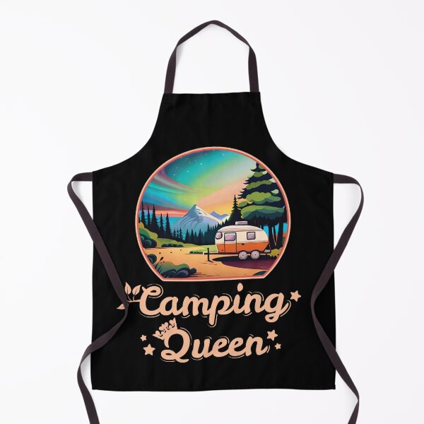 Item preview, Camping Queen - Forest Wilderness Camping Adventure Lover Peach Font designed and sold by thecatcouch.
