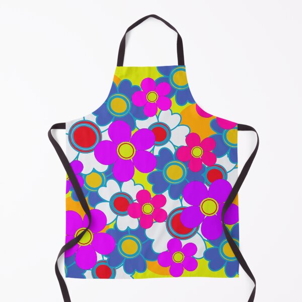 Item preview, colorful retro hippy flower pattern designed and sold by pauloneill-art.