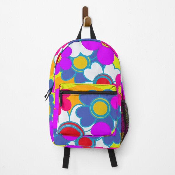 Item preview, colorful retro hippy flower pattern designed and sold by pauloneill-art.