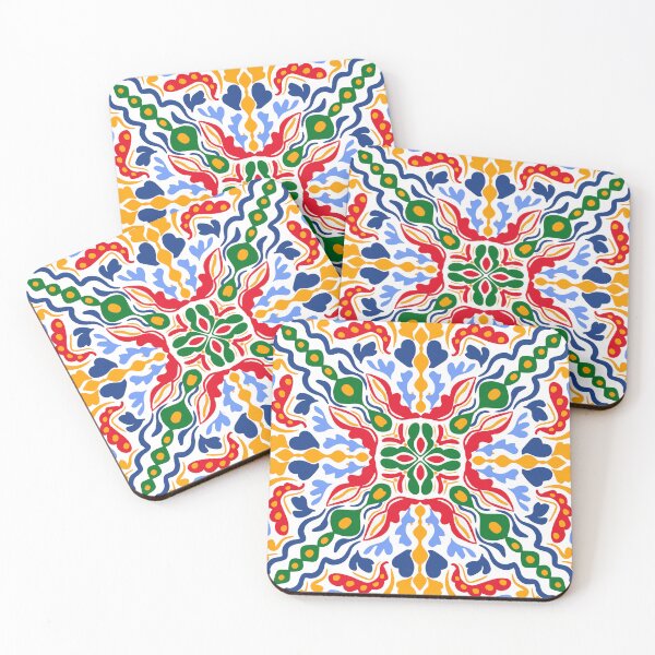 Item preview, Copy of Majolica Ceramic pattern blue red green designed and sold by Lucia-Fox.