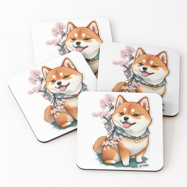 Item preview, Adorable Shiba Inu with a pattern of sakura blossoms designed and sold by JapKo.
