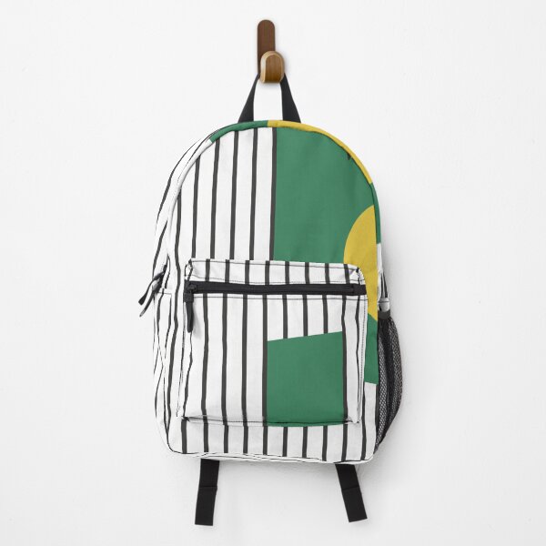 Item preview, Bauhaus art green letter on vertical lines designed and sold by ArtFusion-Shop.