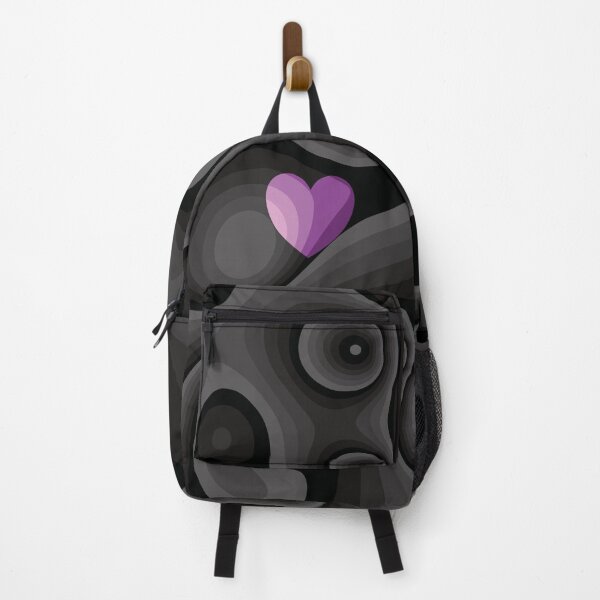 Item preview, Purple, black and white heart marble designed and sold by Captain Chromatic.