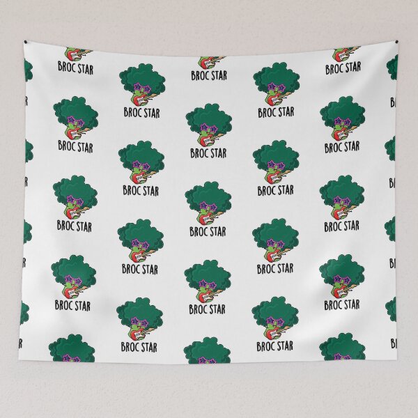 Item preview, Broc Star Rock Star Funny Broccoli Puns designed and sold by punnybone.