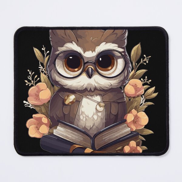 Item preview, Cute Smart Owl with the Books and Flowers designed and sold by LOT7Clothing.
