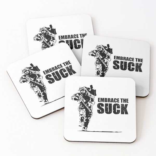 Item preview, Soldier "Embrace the SUCK" designed and sold by mavmacko.