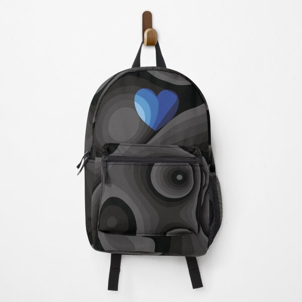 Item preview, Blue, black and white heart marble designed and sold by Captain Chromatic.