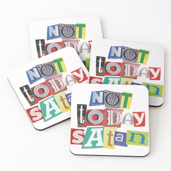 Item preview, NOT TODAY SATAN cut out letters magazine NOT TODAY SATAN designed and sold by Koolzilla.