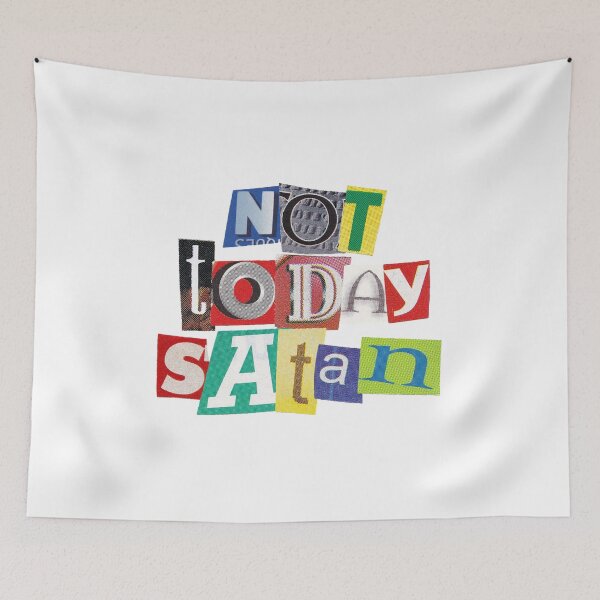 Item preview, NOT TODAY SATAN cut out letters magazine NOT TODAY SATAN designed and sold by Koolzilla.