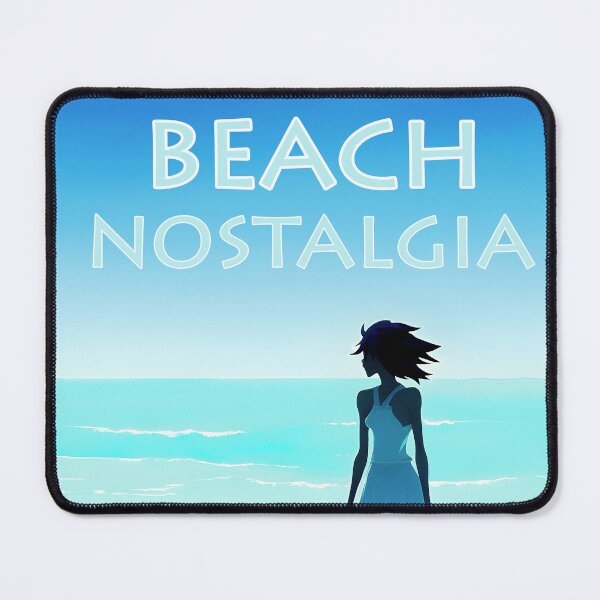 Item preview, Beach Nostalgia Reluctant to Leave Peaceful Ocean Blues - AI Art 2 of 8 designed and sold by Beachy.