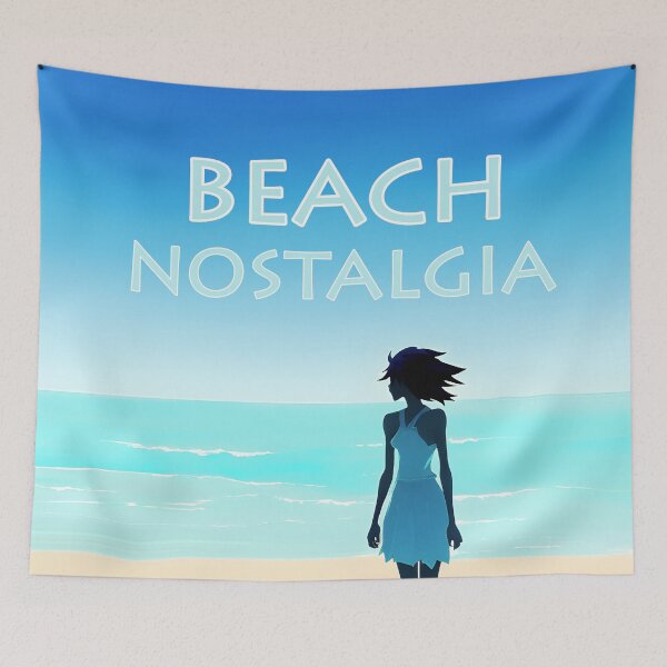Item preview, Beach Nostalgia Reluctant to Leave Peaceful Ocean Blues - AI Art 2 of 8 designed and sold by Beachy.