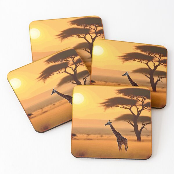 Item preview, giraffe in savana jungle 2023 tileartwork designed and sold by tileartwork.