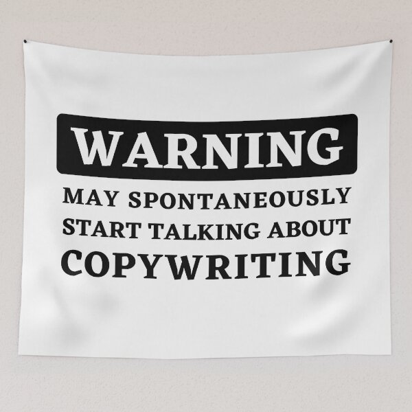 Item preview, Warning - May Spontaneously Start Talking About Copywriting designed and sold by Motive Union.