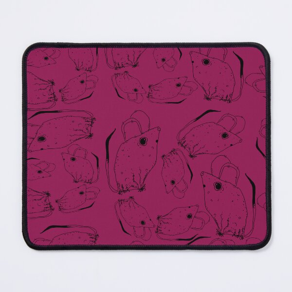 Item preview, TINY BUT MIGHTY BLACK x RASPBERRY RODENT MOUSE designed and sold by GIVENGRACE.ART.