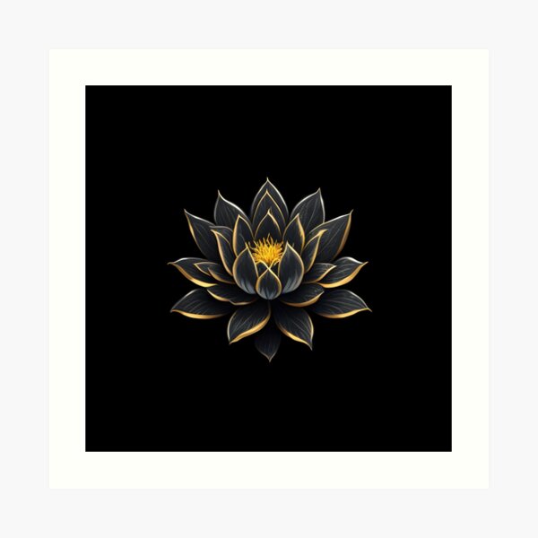 Little stary black Lotus flower
