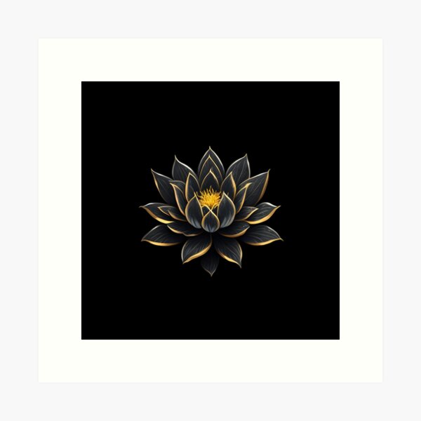Aperçu de l'œuvre Petite fleur de Lotus noir étoilé créée et vendue par JapKo.