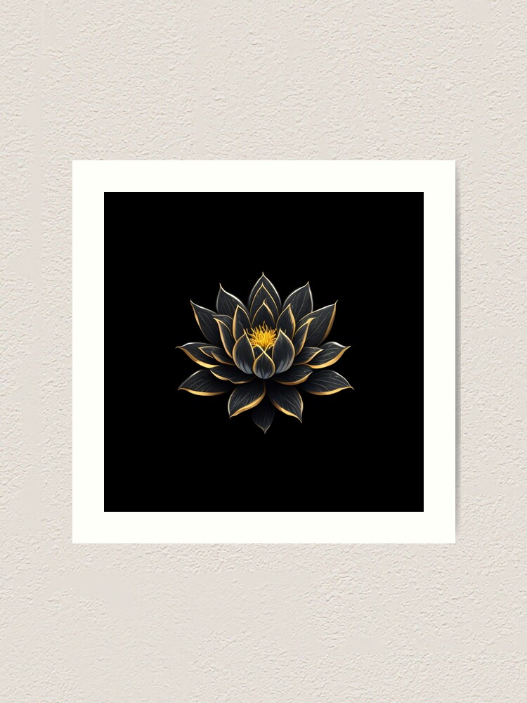 Little stary black Lotus flower