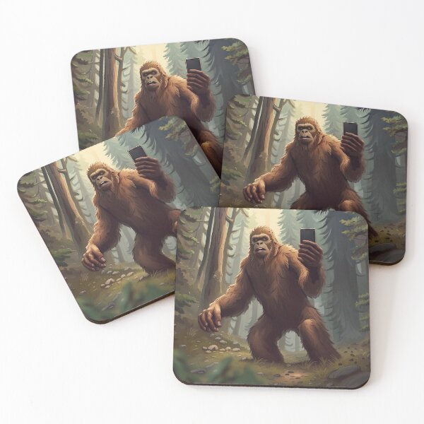 Item preview, Bigfoot Selfie Illustration | Funny Big Foot In Forest designed and sold by Motive Union.