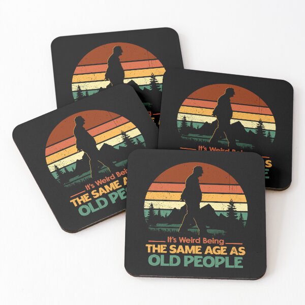 Item preview, It's Weird Being The Same Age As Old People Vintage Sunset Old man Walking designed and sold by Dolphin Graphic.