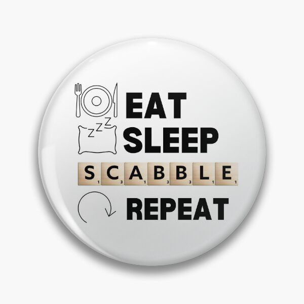 Item preview, eat , sleep scrabble repeat funny illustration  designed and sold by DeluxBee.
