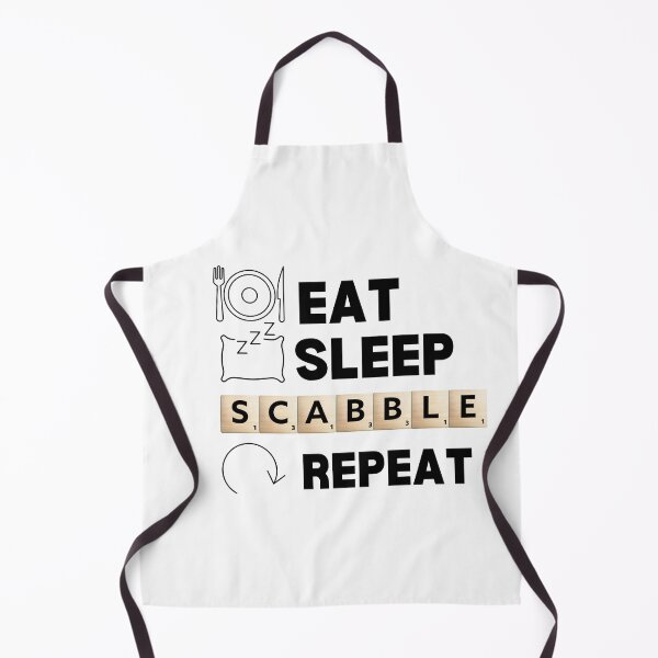 Item preview, eat , sleep scrabble repeat funny illustration  designed and sold by DeluxBee.